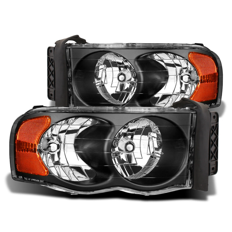 Raxiom 02-05 Dodge RAM 1500 Crystal Headlights- Black Housing (Clear Lens) Raxiom 02-05 Dodge RAM 1500 Crystal Headlights- Black Housing (Clear Lens)