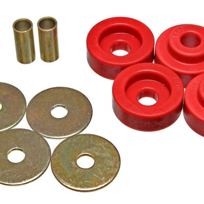 Energy Suspension 73-79 Chrysler B-Body Red Torsion Bar Crossmember Mount Bushing Set