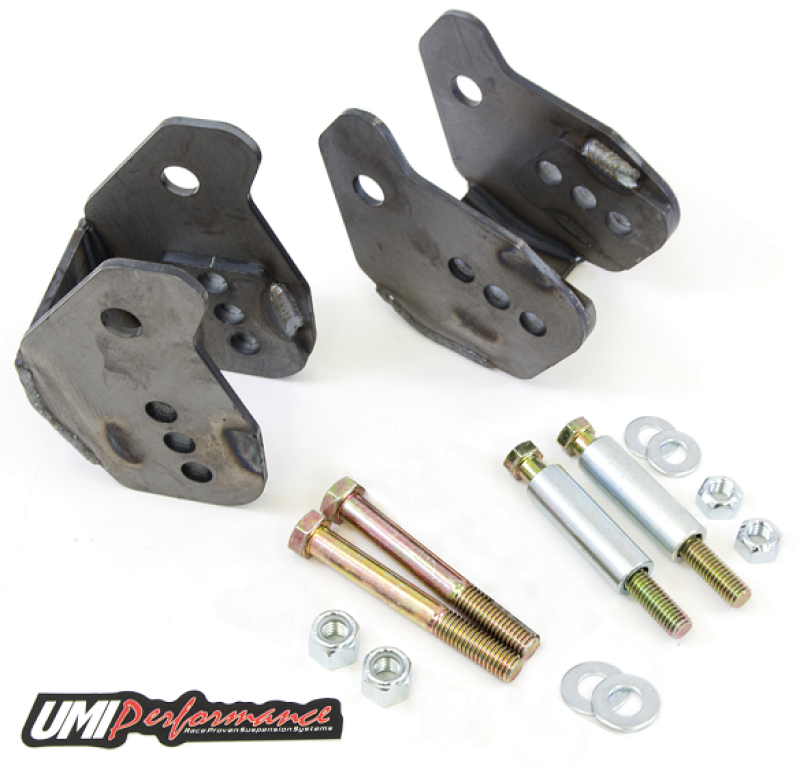 UMI Performance 64-72 GM A-Body Rear Lower Control Arm Relocation Brackets- Weld In UMI Performance 64-72 GM A-Body Rear Lower Control Arm Relocation Brackets- Weld In