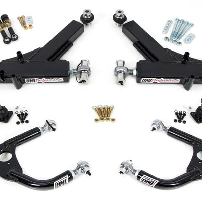 UMI Performance 93-02 GM F-Body Front A-Arm Kit Road Race Boxed Lower + Adj Upper