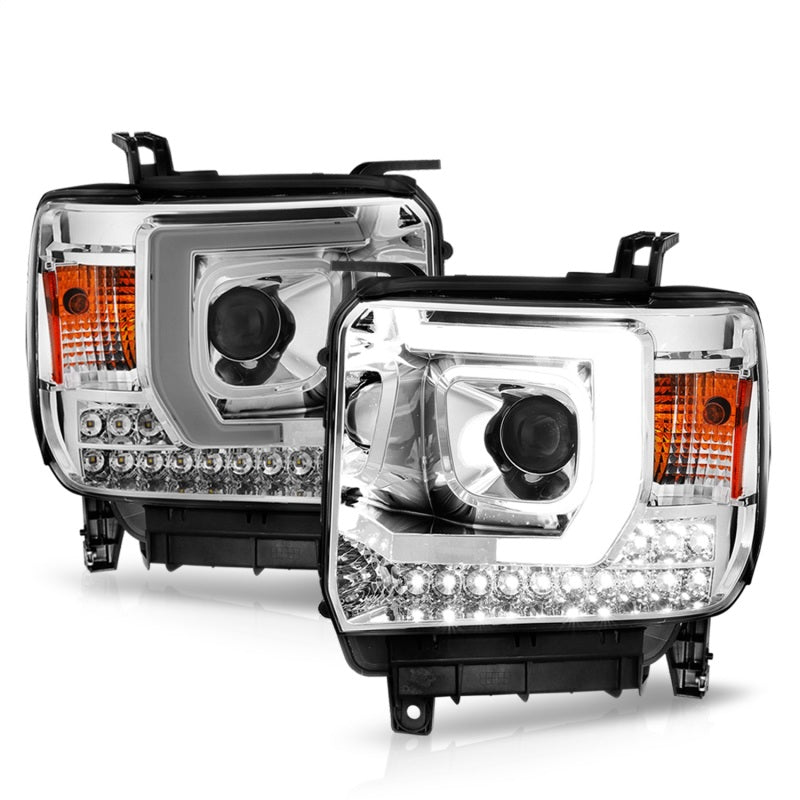 ANZO 14-15 GMC Sierra 1500/2500HD/3500HD Plank Style Projector Headlight - Chrome Housing ANZO 14-15 GMC Sierra 1500/2500HD/3500HD Plank Style Projector Headlight - Chrome Housing