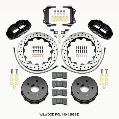 Wilwood Narrow Superlite 4R Rear Kit 12.88in Drilled 2007-up Jeep JK w/Lines