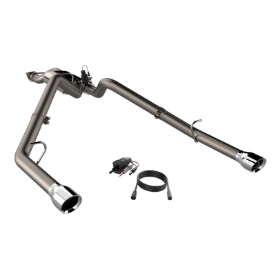 QTP 2019 + Ram 1500 CC/SB 5.7L Screamer 304 SS Cat Back Exhaust Split Rear Exit w/3in Tips