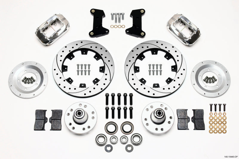 Wilwood Forged Dynalite Front Kit 12.19in Drilled Polished 74-80 Pinto/Mustang II Disc Spindle only Wilwood Forged Dynalite Front Kit 12.19in Drilled Polished 74-80 Pinto/Mustang II Disc Spindle only