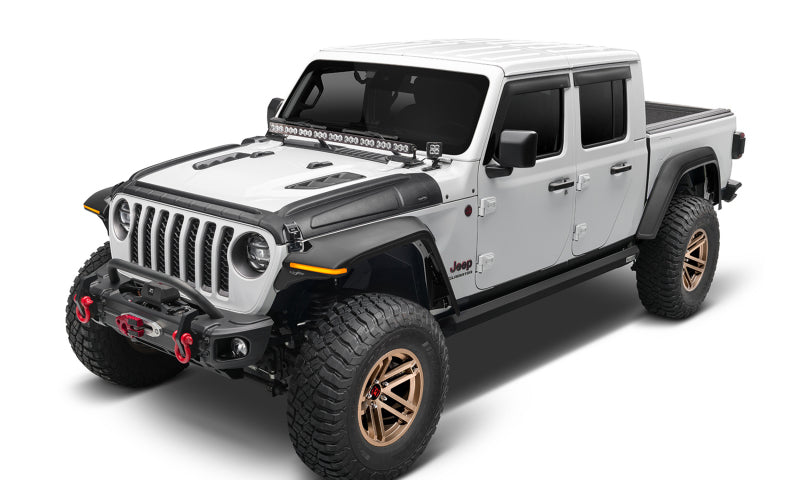 Bushwacker 18-22 Jeep Wrangler 2/4dr / 20-22 Jeep Gladiator Trail Armor Hood Armor (3pc) - Tex. Blk Bushwacker 18-22 Jeep Wrangler 2/4dr / 20-22 Jeep Gladiator Trail Armor Hood Armor (3pc) - Tex. Blk