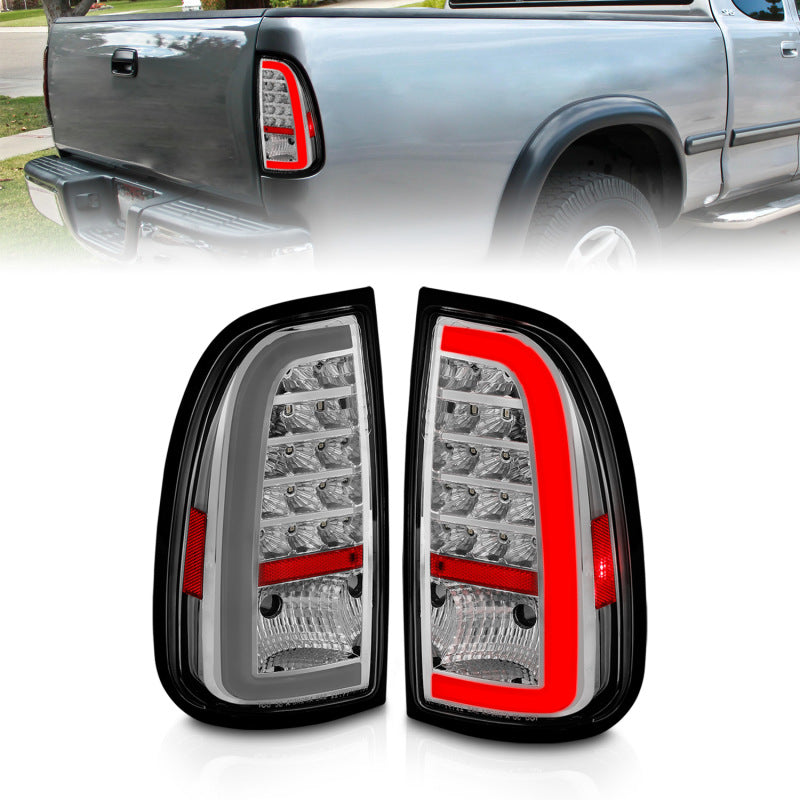 ANZO 00-06 Toyota Tundra LED Taillights w/ Light Bar Chrome Housing Clear Lens ANZO 00-06 Toyota Tundra LED Taillights w/ Light Bar Chrome Housing Clear Lens