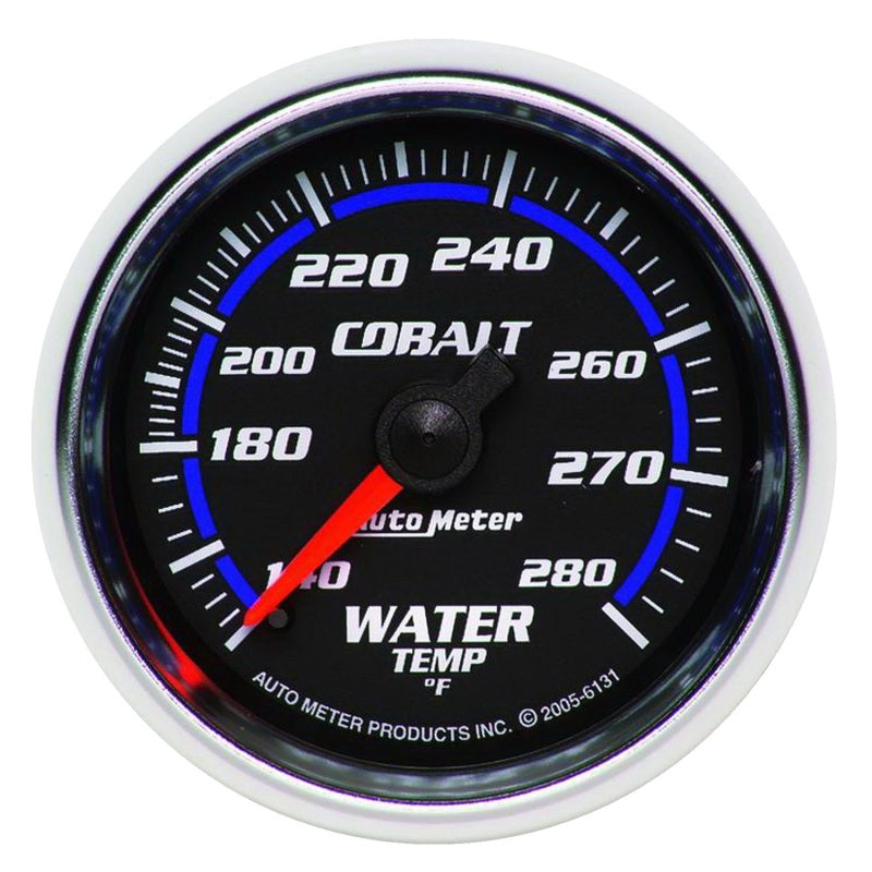 Autometer Cobalt 52mm 140-280 Deg F Mechanical Water Temperature Gauge Autometer Cobalt 52mm 140-280 Deg F Mechanical Water Temperature Gauge