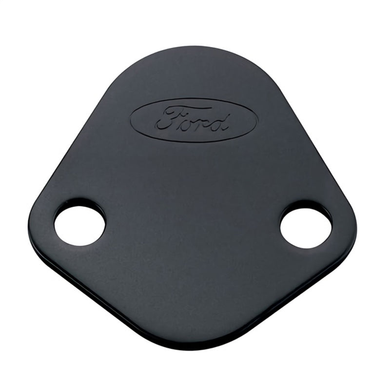 Ford Racing Fuel Pump Block Off Plate - Black Crinkle Finish w/ Ford Oval Ford Racing Fuel Pump Block Off Plate - Black Crinkle Finish w/ Ford Oval