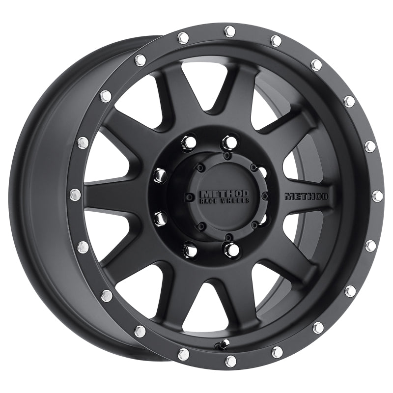Method MR301 The Standard 17x8.5 +25mm Offset 8x6.5 130.81mm CB Matte Black Wheel Method MR301 The Standard 17x8.5 +25mm Offset 8x6.5 130.81mm CB Matte Black Wheel
