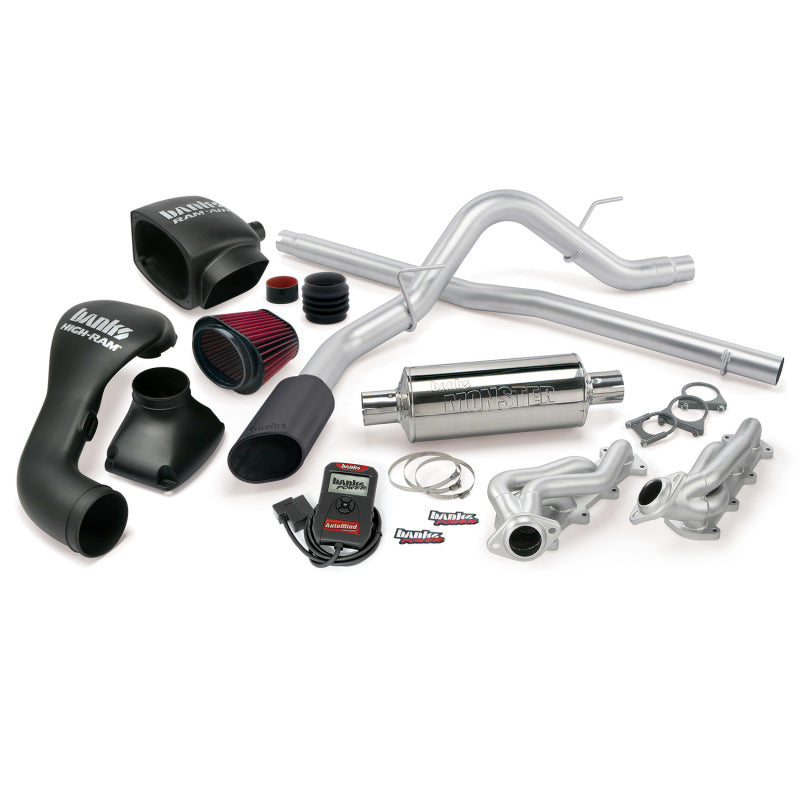 Banks Power 04-08 Ford 5.4L F-150 SCLB/ECMB PowerPack System - SS Single Exhaust w/ Black Tip Banks Power 04-08 Ford 5.4L F-150 SCLB/ECMB PowerPack System - SS Single Exhaust w/ Black Tip