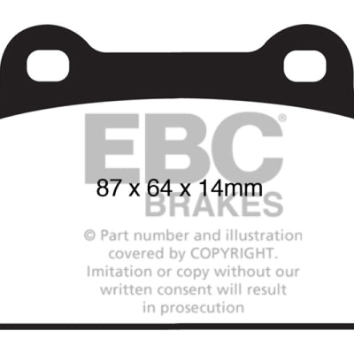 EBC 08-16 Mitsubishi Lancer Evo 10 2.0 Turbo (1 piece rotor) Bluestuff Rear Brake Pads