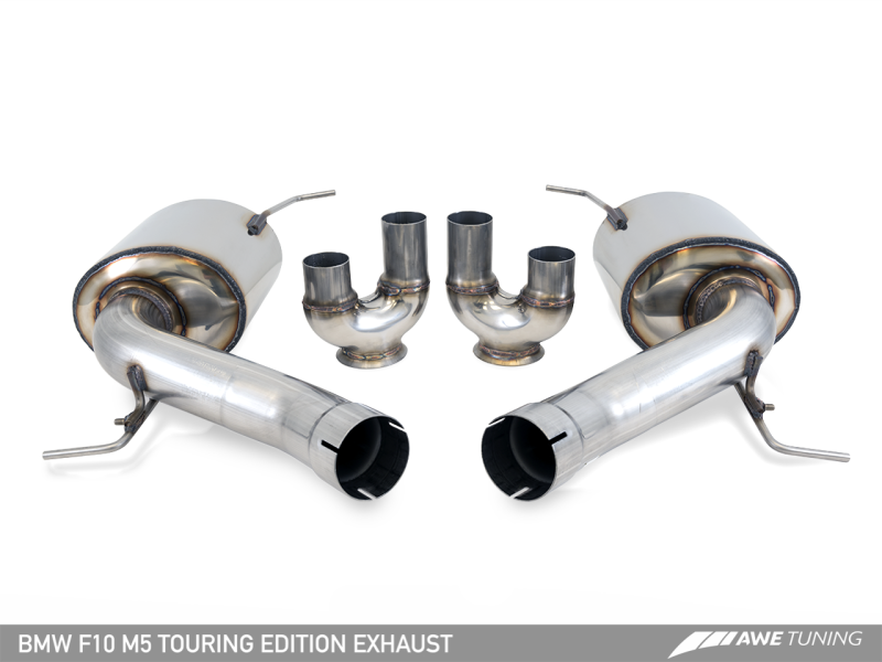 AWE Tuning BMW F10 M5 Touring Edition Axle-Back Exhaust Diamond Black Tips AWE Tuning BMW F10 M5 Touring Edition Axle-Back Exhaust Diamond Black Tips