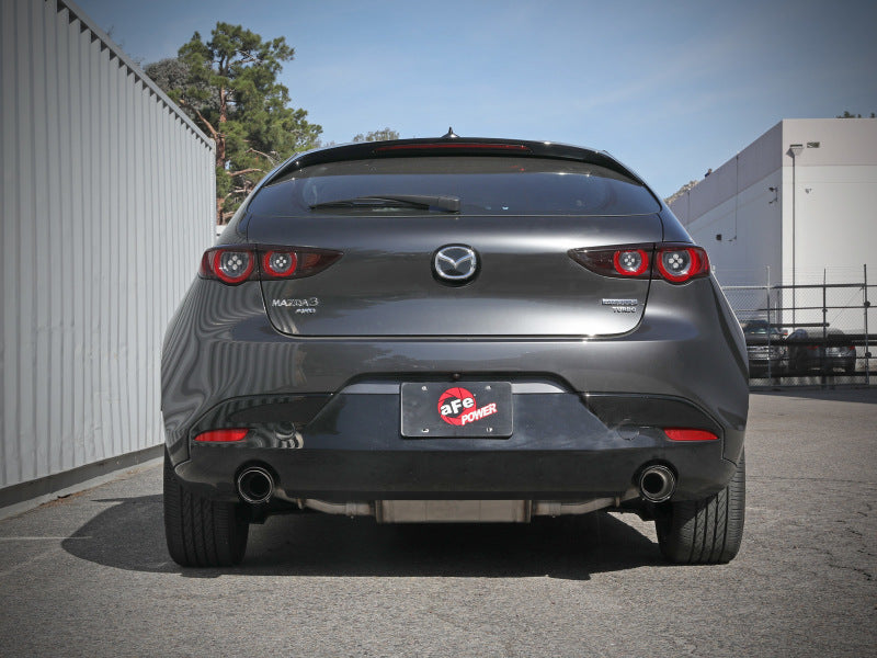 aFe 19-22 Mazda 3 L4 2.5L Takeda 3in to 2-1/2in 304 SS Axle-Back Exhaust w/ Carbon Fiber Tip aFe 19-22 Mazda 3 L4 2.5L Takeda 3in to 2-1/2in 304 SS Axle-Back Exhaust w/ Carbon Fiber Tip