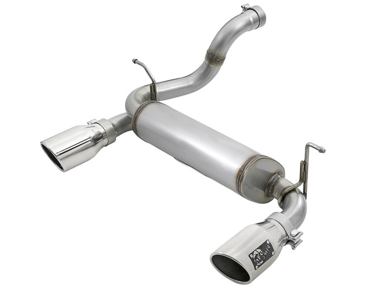aFe Rebel Series 2.5in 409 SS Axle-Back Exhaust w/ Polished Tips 2018+ Jeep Wrangler (JL) V6 3.6L aFe Rebel Series 2.5in 409 SS Axle-Back Exhaust w/ Polished Tips 2018+ Jeep Wrangler (JL) V6 3.6L