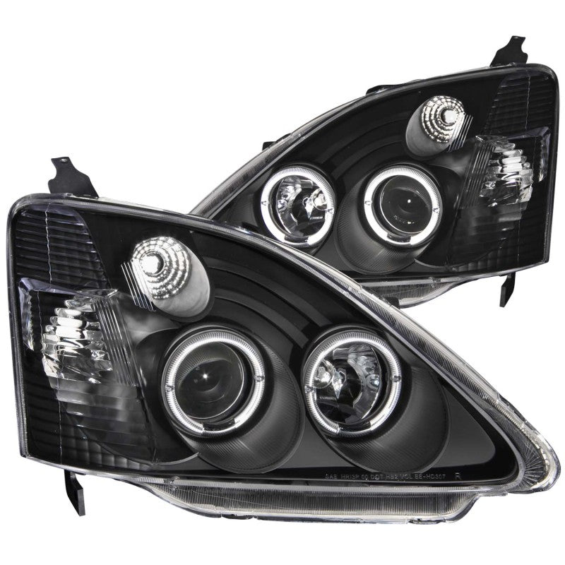 ANZO 2002-2004 Honda Civic Projector Headlights w/ Halo Black ANZO 2002-2004 Honda Civic Projector Headlights w/ Halo Black