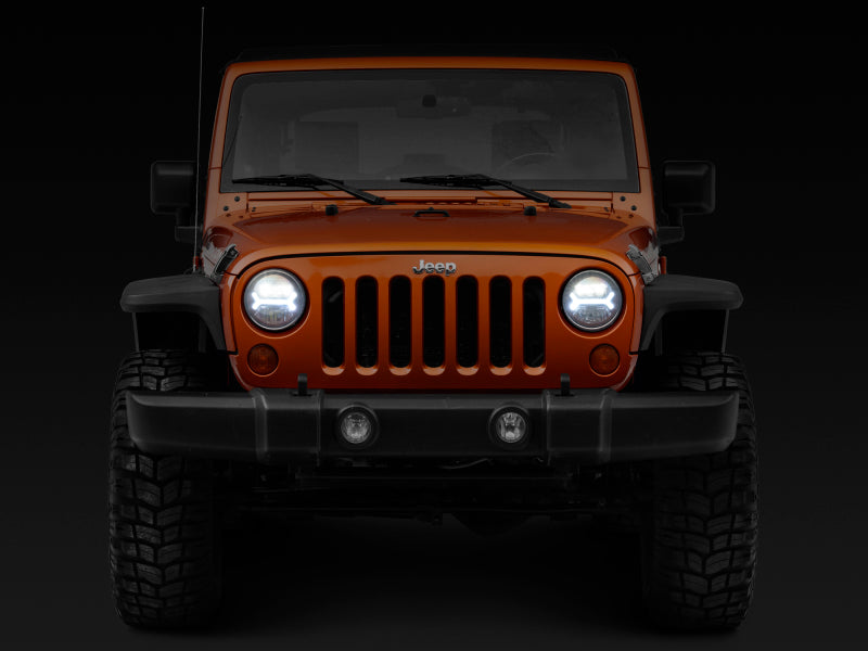 Raxiom 07-18 Jeep Wrangler JK LED Halo Headlights- Black Housing (Clear Lens) Raxiom 07-18 Jeep Wrangler JK LED Halo Headlights- Black Housing (Clear Lens)