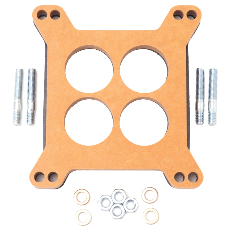Edelbrock Spacer Carburetor 1/2In Wood Fiber Laminate Four-Hole Edelbrock Spacer Carburetor 1/2In Wood Fiber Laminate Four-Hole