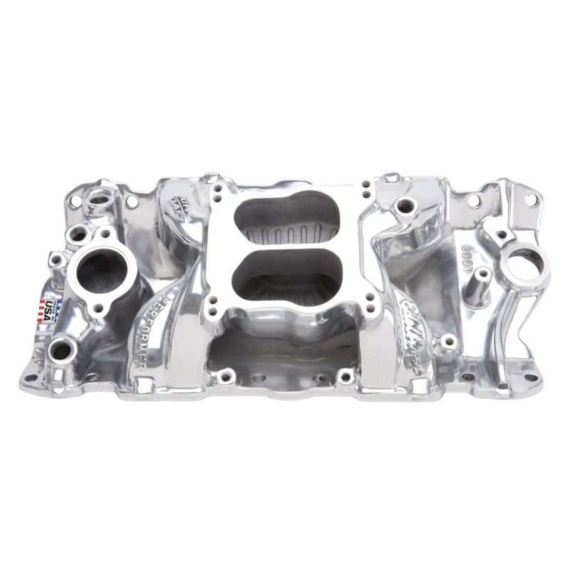 Edelbrock SBC Perf Air Gap Manifold Polished Edelbrock SBC Perf Air Gap Manifold Polished