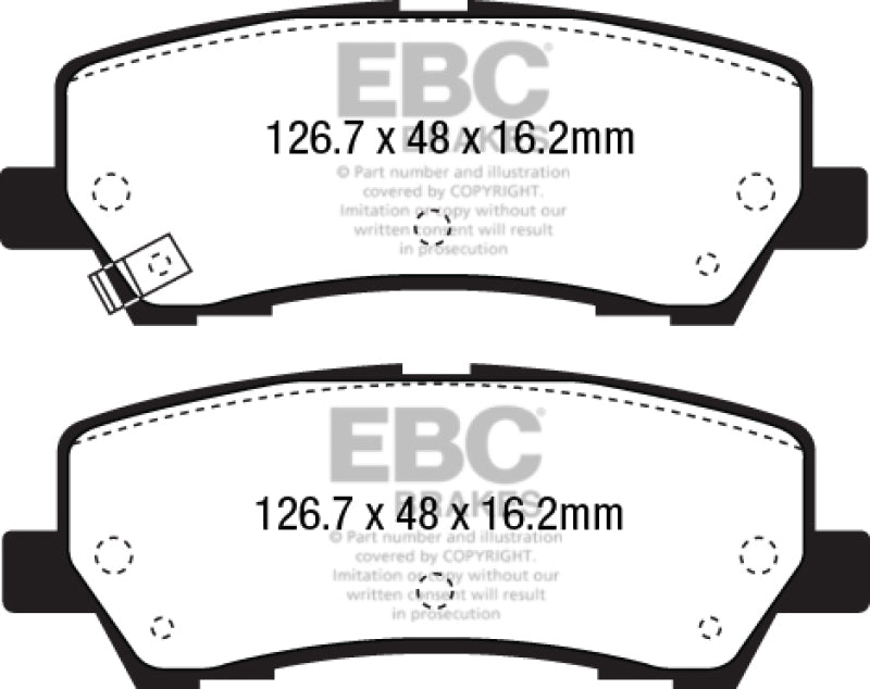 EBC 15+ Ford Mustang 2.3 Turbo Performance Pkg Redstuff Rear Brake Pads EBC 15+ Ford Mustang 2.3 Turbo Performance Pkg Redstuff Rear Brake Pads