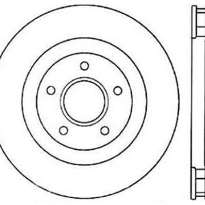 StopTech Power Slot 97-04 Chevy Corvette / 04 & 08 Cadillac XLR/XLR-V Front Right Drilled Rotors