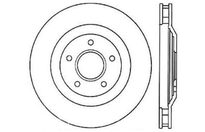 StopTech 04 & 08 Cadillac XLR/XLR-V / 97-04 Chevy Corvette Slotted & Drilled Front Right Rotor StopTech 04 & 08 Cadillac XLR/XLR-V / 97-04 Chevy Corvette Slotted & Drilled Front Right Rotor