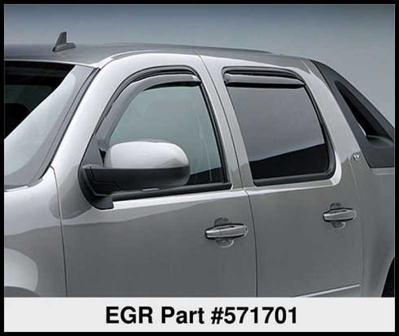EGR 07+ Chev Suburban/GMC Yukon XL In-Channel Window Visors - Set of 4 (571701) EGR 07+ Chev Suburban/GMC Yukon XL In-Channel Window Visors - Set of 4 (571701)