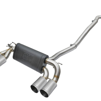 aFe 16-18 BMW M2 L6-3.0L MACH Force-Xp 3in to 2.5in 304 SS Cat-Back Exhaust System-Quad Polish Tips