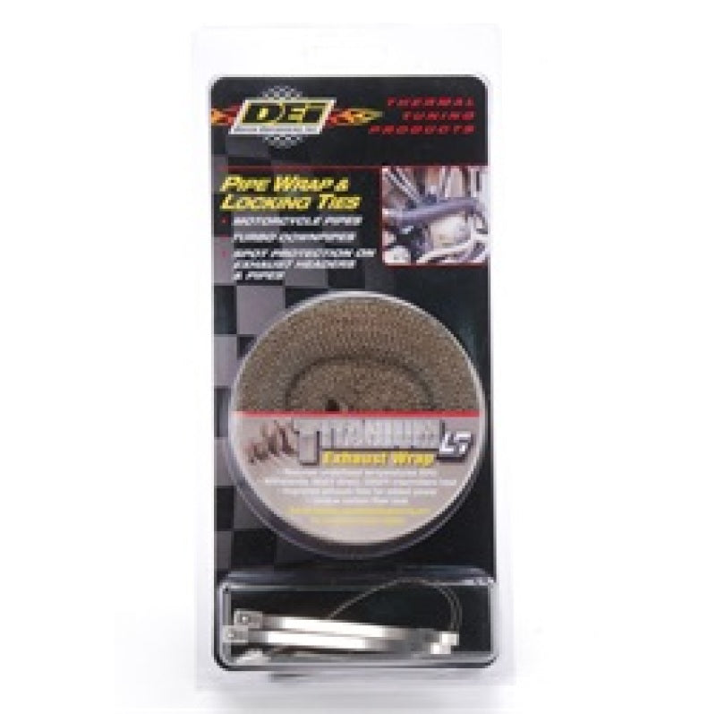 DEI Exhaust Wrap Kit - Pipe Wrap and Locking Tie - Titanium DEI Exhaust Wrap Kit - Pipe Wrap and Locking Tie - Titanium