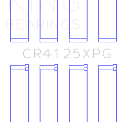 King Subaru EJ20/EJ22/EJ25 (Suites 52mm Journal Size) Tri-Metal Perf Rod Bearing Set - Size STDX