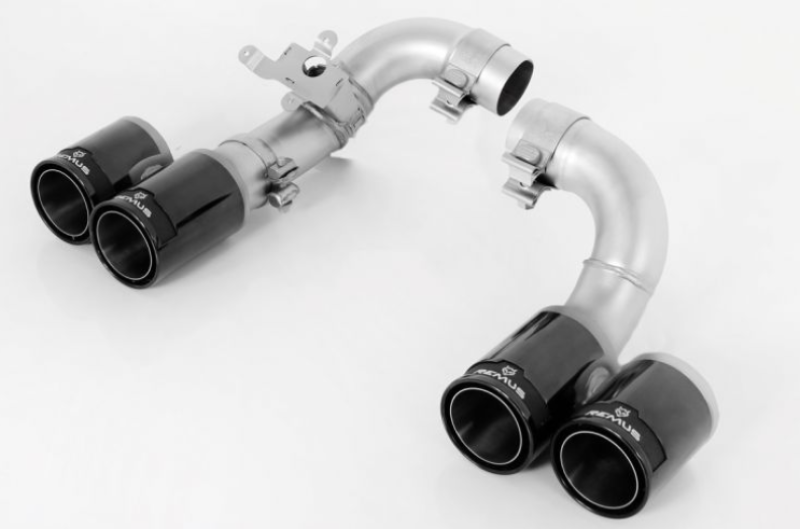 Remus 2012 BMW 3 Series F30/F31 Quad 84mm Black Chrome Straight w/Carbon Insert Tail Pipe Set Remus 2012 BMW 3 Series F30/F31 Quad 84mm Black Chrome Straight w/Carbon Insert Tail Pipe Set
