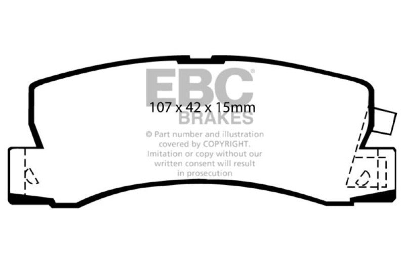 EBC 99-01 Lexus RX300 3.0 2WD Greenstuff Rear Brake Pads EBC 99-01 Lexus RX300 3.0 2WD Greenstuff Rear Brake Pads