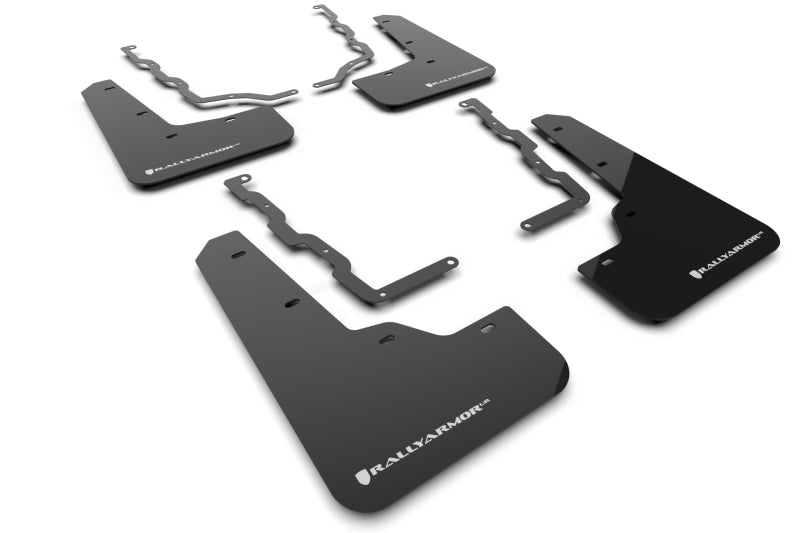 Rally Armor 20-25 Ford Puma ST Black Mud Flap w/White Logo Rally Armor 20-25 Ford Puma ST Black Mud Flap w/White Logo