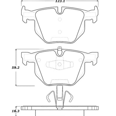 StopTech Street Touring 06 BMW 330 Series (Exc E90) Series Rear Brake Pads