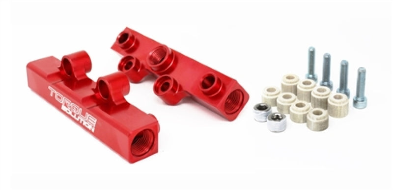 Torque Solution Top Feed Fuel Rails: 02-14 Subaru WRX / 07-18 STI - Red Torque Solution Top Feed Fuel Rails: 02-14 Subaru WRX / 07-18 STI - Red