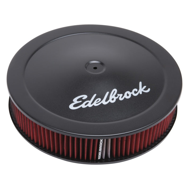 Edelbrock Air Cleaner Pro-Flo Series Round 14 In Diameter Cloth Element 3/8Indropped Base Black Edelbrock Air Cleaner Pro-Flo Series Round 14 In Diameter Cloth Element 3/8Indropped Base Black