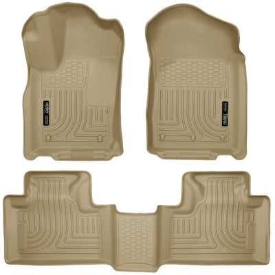 Husky Liners 11-13 Dodge Durango / 11-13 Jeep Grand Cherokee WeatherBeater Combo Tan Floor Liners