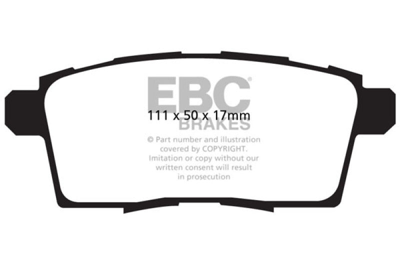EBC 06-08 Ford Edge 3.5 2WD Yellowstuff Rear Brake Pads EBC 06-08 Ford Edge 3.5 2WD Yellowstuff Rear Brake Pads
