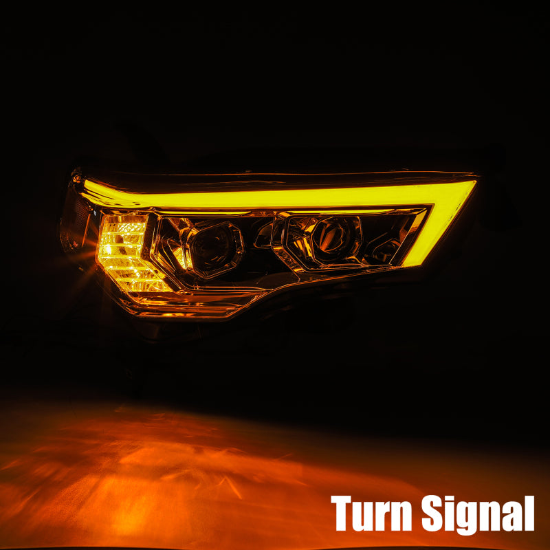 AlphaRex 14-20 Toyota 4Runner PRO-Series Projector Headlights Plank Style Chrm w/Sequential Signal AlphaRex 14-20 Toyota 4Runner PRO-Series Projector Headlights Plank Style Chrm w/Sequential Signal