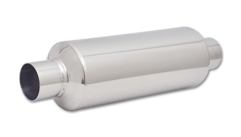 Vibrant SS Resonator (Standard Design) 2.5in inlet/outlet x 18in long w/ 5in OD resonator body Vibrant SS Resonator (Standard Design) 2.5in inlet/outlet x 18in long w/ 5in OD resonator body