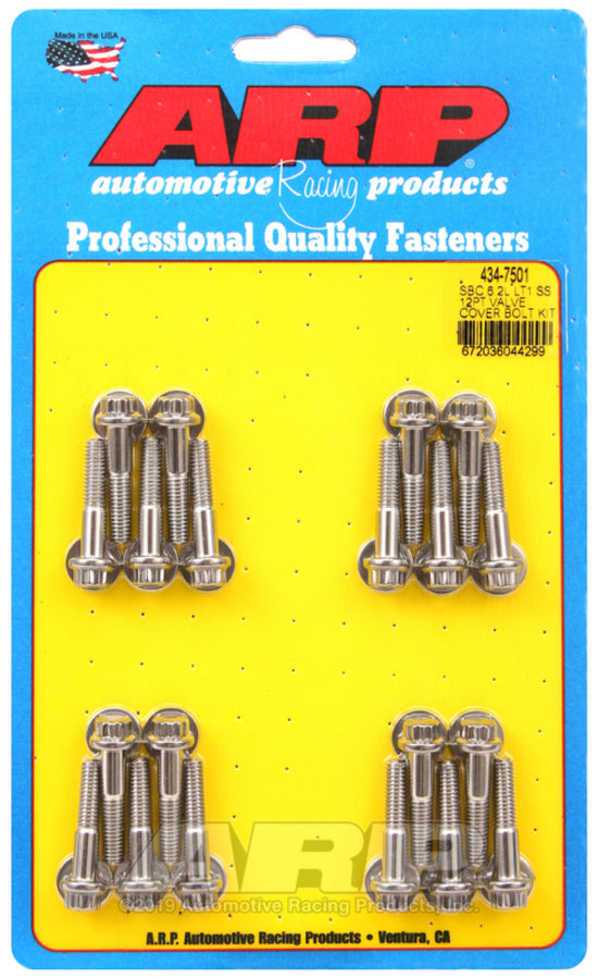 ARP Chevy LT1 6.2L Valve Cover 12pt Stainless Steel Bolt Kit ARP Chevy LT1 6.2L Valve Cover 12pt Stainless Steel Bolt Kit