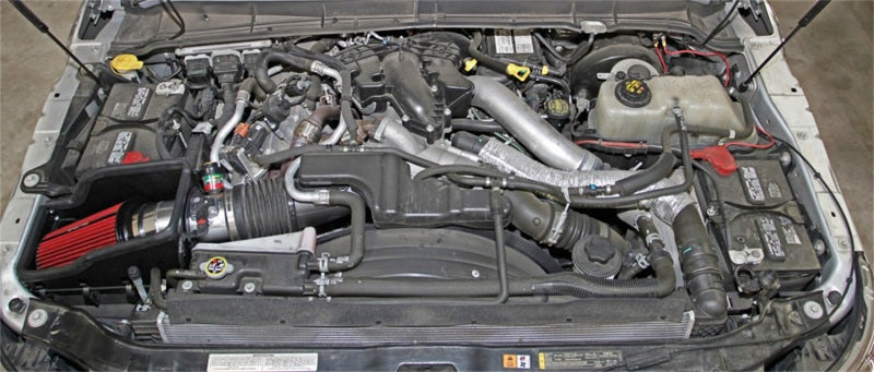 Spectre 11-14 Ford F-Series SD V8-6.7L DSL Air Intake Kit - Polished w/Red Filter Spectre 11-14 Ford F-Series SD V8-6.7L DSL Air Intake Kit - Polished w/Red Filter