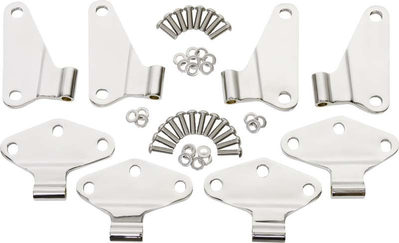 Kentrol 07-18 Jeep Wrangler JK Body Door Hinge Set 8 Pieces 4 Door - Polished Silver Kentrol 07-18 Jeep Wrangler JK Body Door Hinge Set 8 Pieces 4 Door - Polished Silver