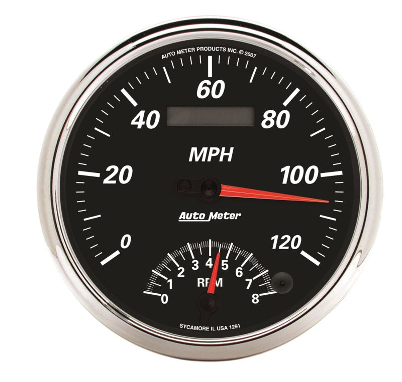 Autometer Designer Black II 5in 120 MPH & 8k RPM In-Dash Tach/Speedo Autometer Designer Black II 5in 120 MPH & 8k RPM In-Dash Tach/Speedo