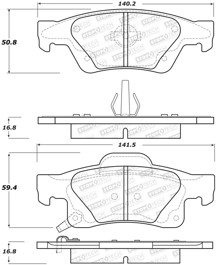StopTech Street Brake Pads - Rear StopTech Street Brake Pads - Rear