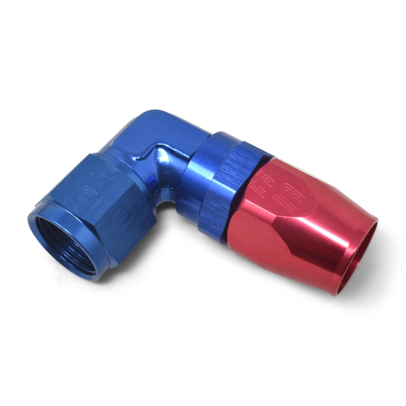 Russell Performance -12 AN Red/Blue 90 Degree Forged Aluminum Swivel Hose End Russell Performance -12 AN Red/Blue 90 Degree Forged Aluminum Swivel Hose End