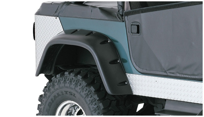 Bushwacker 59-83 Jeep CJ5 Cutout Style Flares 4pc - Black Bushwacker 59-83 Jeep CJ5 Cutout Style Flares 4pc - Black