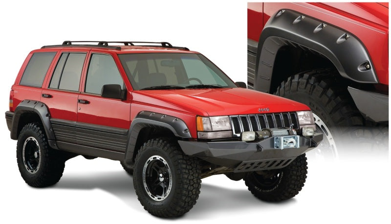 Bushwacker 93-98 Jeep Grand Cherokee Cutout Style Flares 4pc - Black Bushwacker 93-98 Jeep Grand Cherokee Cutout Style Flares 4pc - Black