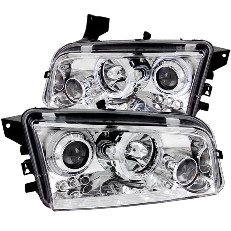 ANZO 2006-2010 Dodge Charger Projector Headlights w/ Halo Chrome ANZO 2006-2010 Dodge Charger Projector Headlights w/ Halo Chrome
