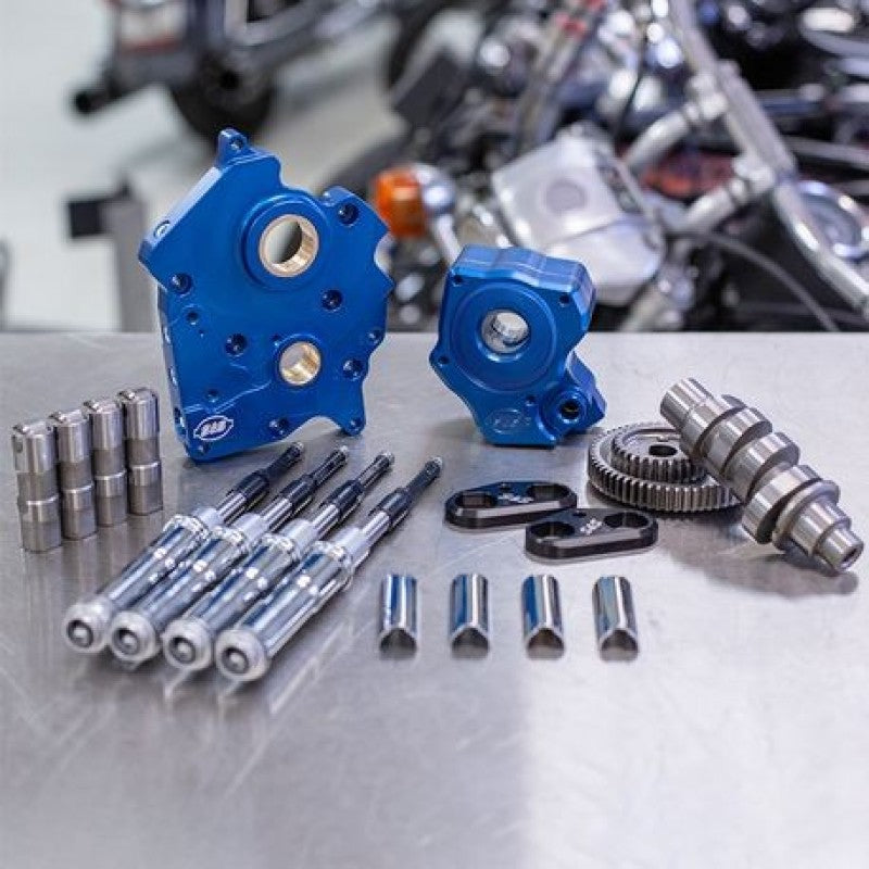 S&S Cycle 2017+ M8 Models Gear Drive 465G Cam Chest Kit w/ Chrome Pushrod Tubes - Water Cooled S&S Cycle 2017+ M8 Models Gear Drive 465G Cam Chest Kit w/ Chrome Pushrod Tubes - Water Cooled