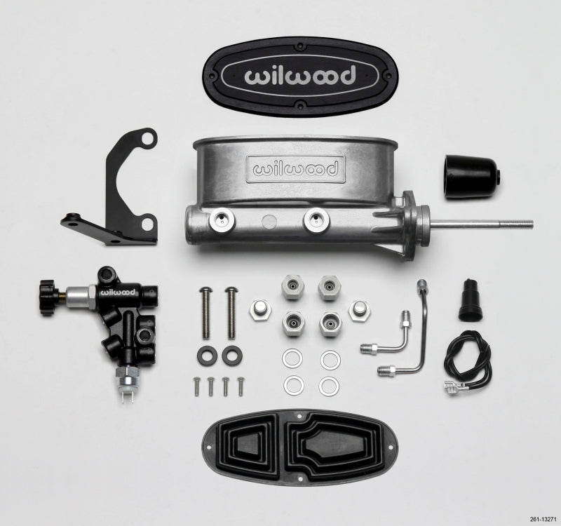 Wilwood HV Tandem M/C Kit w L/H Bracket & Prop Valve - 7/8in Bore-W/Pushrod Wilwood HV Tandem M/C Kit w L/H Bracket & Prop Valve - 7/8in Bore-W/Pushrod